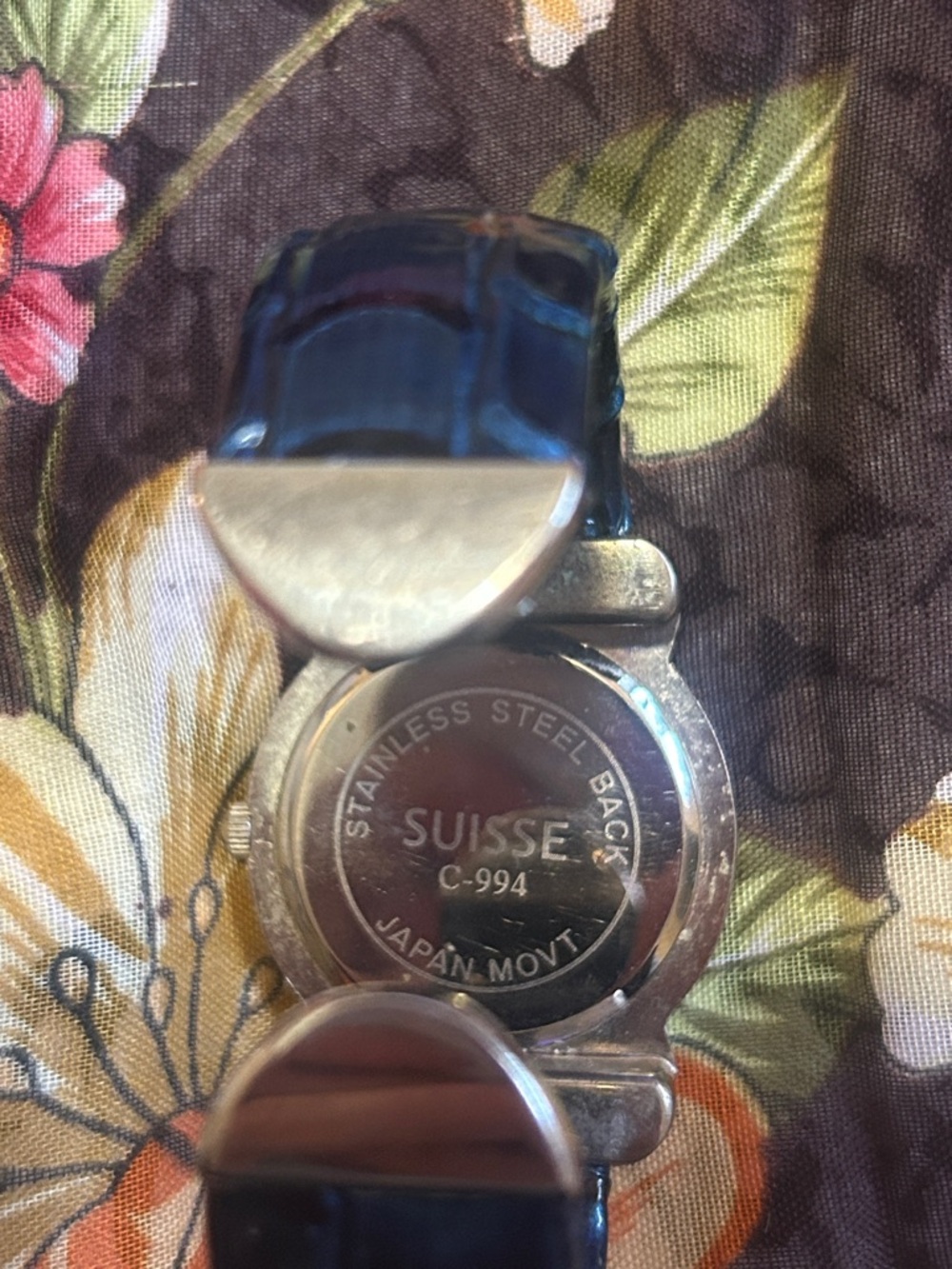 Suisse Quartz Japan movt Ladies Watch Cuff in Blue and Silver - Picture 6 of 6